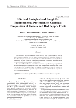 Effects of Biological and Fungicidal Environmental Protection on