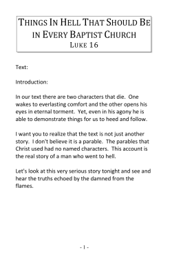 Things In Hell That Should Be in Every Baptist Church