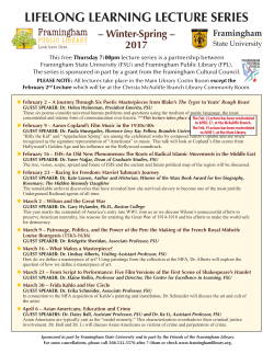 LifeLong Learning LeCTUre SerieS