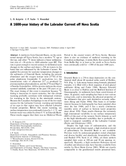A 1600-year history of the Labrador Current off Nova Scotia