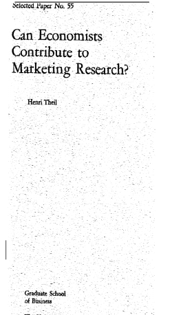 Can Economists Contribute to Marketing Research?