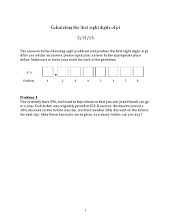 Digits of Pi Problems (Handout)