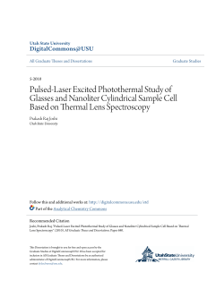 Pulsed-Laser Excited Photothermal Study of Glasses and Nanoliter