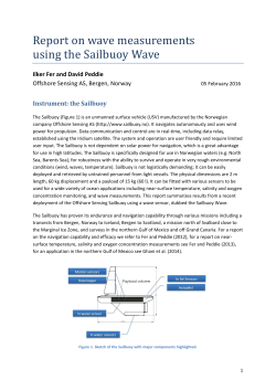Report on wave measurements using the Sailbuoy Wave