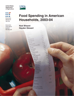 Food Spending in American Households, 2003-04