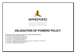delegation of powers policy