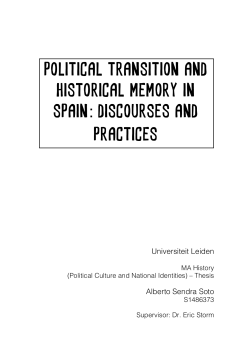 political transition and historical memory in spain: discourses and