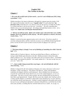 The Pearl &ndash; Chapter 1 - Christ the King School