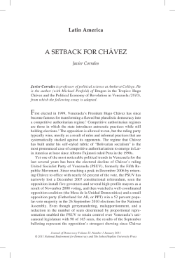 a setback for chÁvez