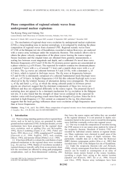 Phase composition of regional seismic waves from underground