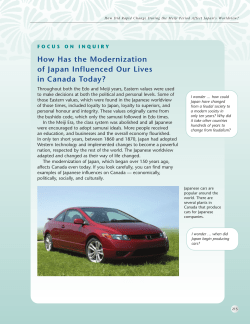 How Has the Modernization of Japan Influenced Our