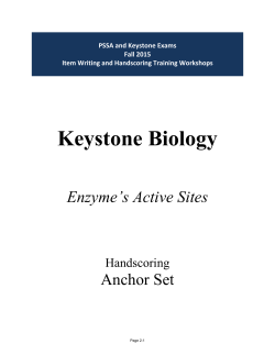Keystone Biology Handscoring Materials