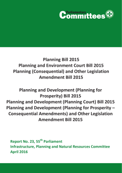 Tabled 8 April 2016 - Queensland Parliament