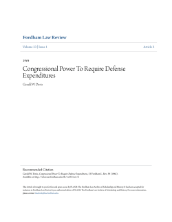 Congressional Power To Require Defense Expenditures