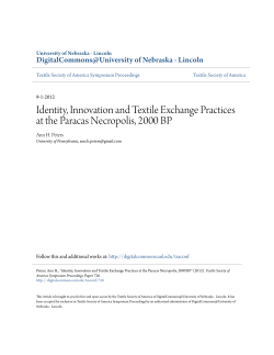 Identity, Innovation and Textile Exchange Practices at the Paracas