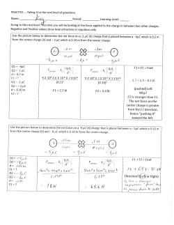 Practice with the charge in the middle Key