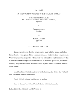 No. 115,028 IN THE COURT OF APPEALS OF THE STATE OF