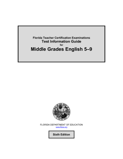 FTCE Middle Grades English 5&ndash;9 TIG 6th Edition