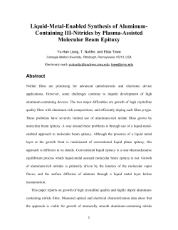 Liquid-Metal-Enabled Synthesis of Aluminum