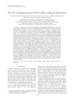 The role of Sphagnum mosses in the methane cycling of a boreal mire