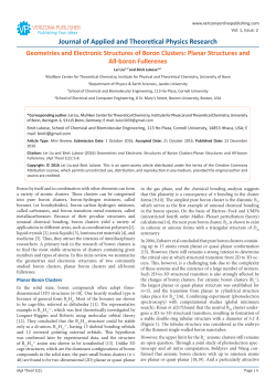 Geometries and Electronic Structures of Boron Clusters