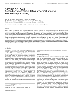 Ascending Visceral Regulation of Cortical Affective Information