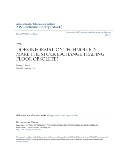 does information technology make the stock exchange trading floor