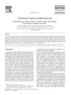 Cytochrome oxidase in health and disease