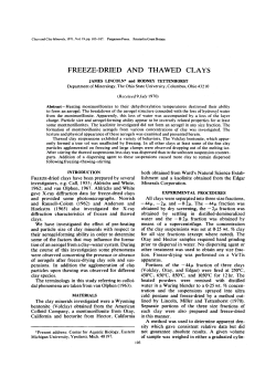 freeze-dried and thawed clays