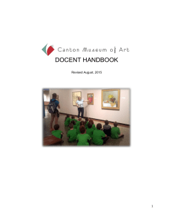 docent handbook - Canton Museum of Art