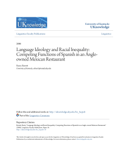 Language Ideology and Racial Inequality: Competing