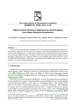 High-Precision Sentence Alignment by
