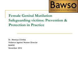 Female Genital Mutilation Safeguarding victims