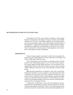 Decomposition of Organic Matter in Soil