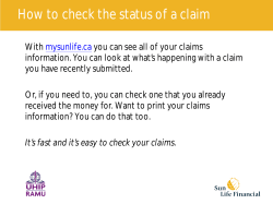 How to check the status of a claim