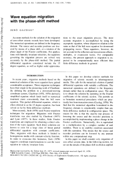 Wave equation migration with the phase‐shift method