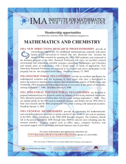 Institute for Mathematics and its Applications