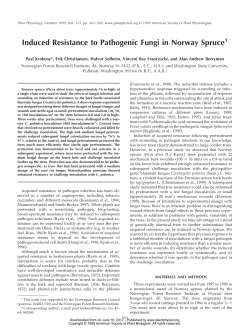 Induced Resistance to Pathogenic Fungi in