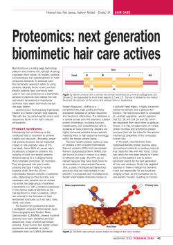Proteomics: next generation biomimetic hair care actives