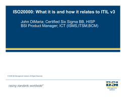 ISO 20000- what it is and how it relates to ITIL V3