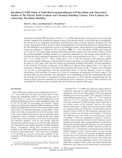 Beryllium-9 NMR Study of Solid Bis(2,4-pentanedionato
