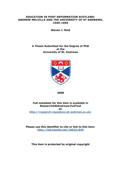 StevenJReidPhDThesis - St Andrews Research Repository