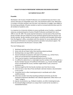 Workload Discussion Document