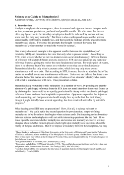 Science as a Guide to Metaphysics