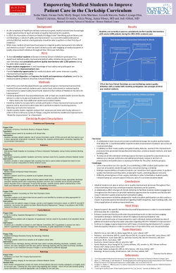 Empowering Medical Students to Improve Patient Care in the