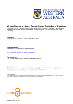 George Stow`s Fantasies of Migration