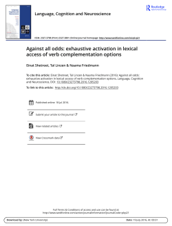 fMRI paper - Tal Linzen