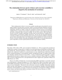 The relationship between species richness and ecosystem