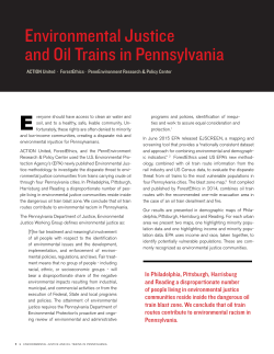 Environmental Justice and Oil Trains in