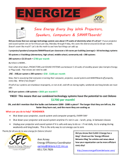 Save Energy Every Day With Projectors, Speakers, Computers